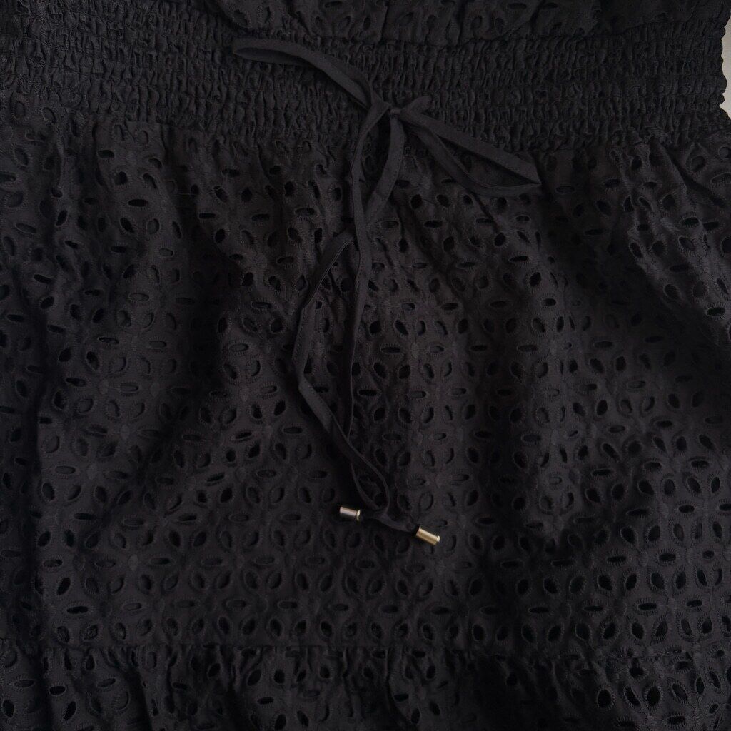 I.N.C. International Concepts Women's Large Cotton Eyelet Black Maxi Dress NWT