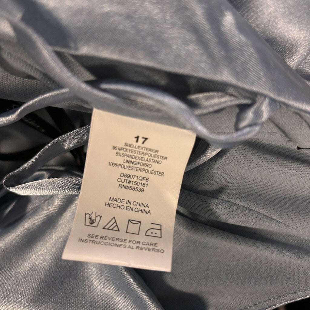 Speechless Juniors' Size 17 Baby Blue Strappy-Back Satin Prom / Party Dress NWOT