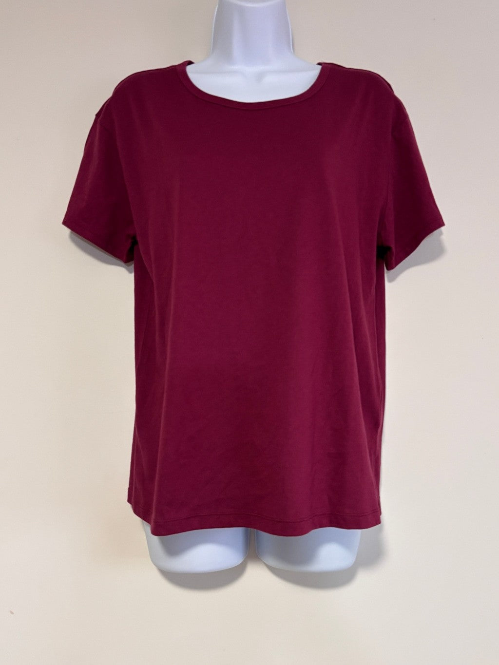 Jenni Intimates Women's Scoop Neck Sleep Tee Red Plum Colour NWT