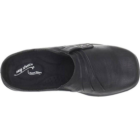 Easy Street Women's Size 10W Black Holly Comfort Mules / Shoes NIB