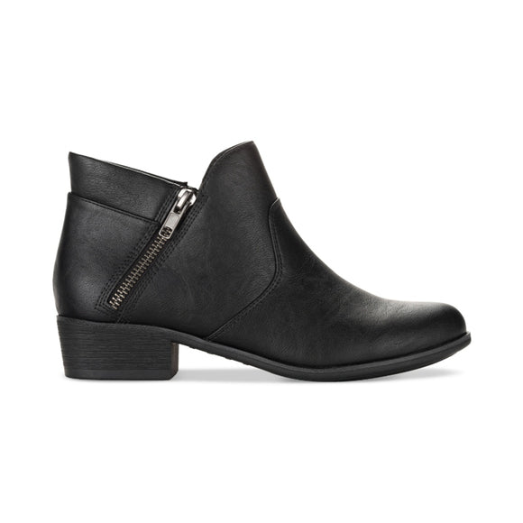 Sun + Stone Women's 7.5 Black Adelinee Double Zip Ankle Booties / Boots NIB