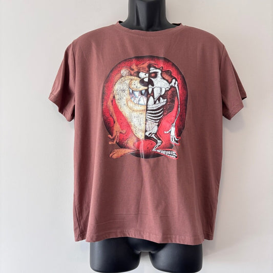 SHEIN Men's Size XL Looney Tunes Taz X-Ray Half Skeleton Graphic T-Shirt NIB