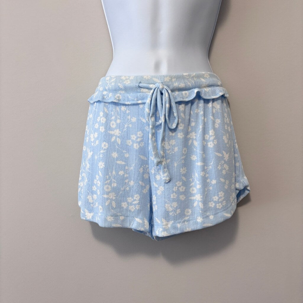 Roudelain Women's 2-Pc. Blue Pointelle Tank & Shorts Pajama Set NWT