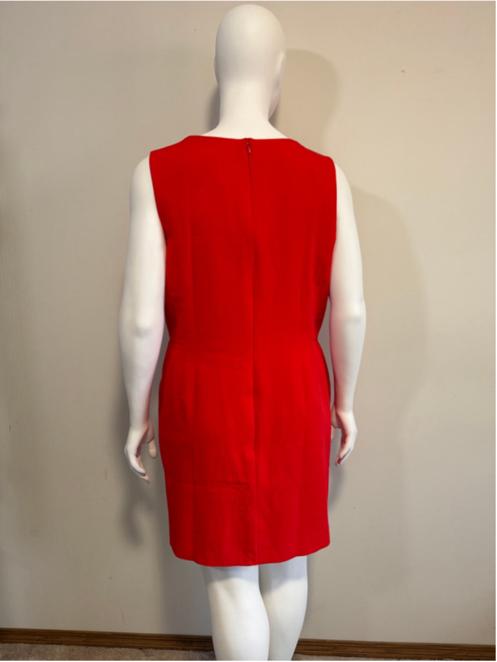 ON 34TH Plus Size 20W Red Double-Weave Sheath Sleeveless Mini Dress NWT