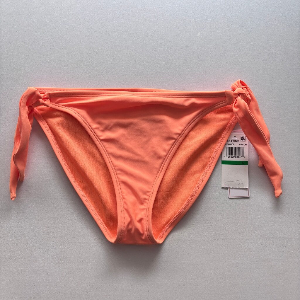 Salt + Cove Size Large Bright Orange Side Tie Bikini Bottoms NWT