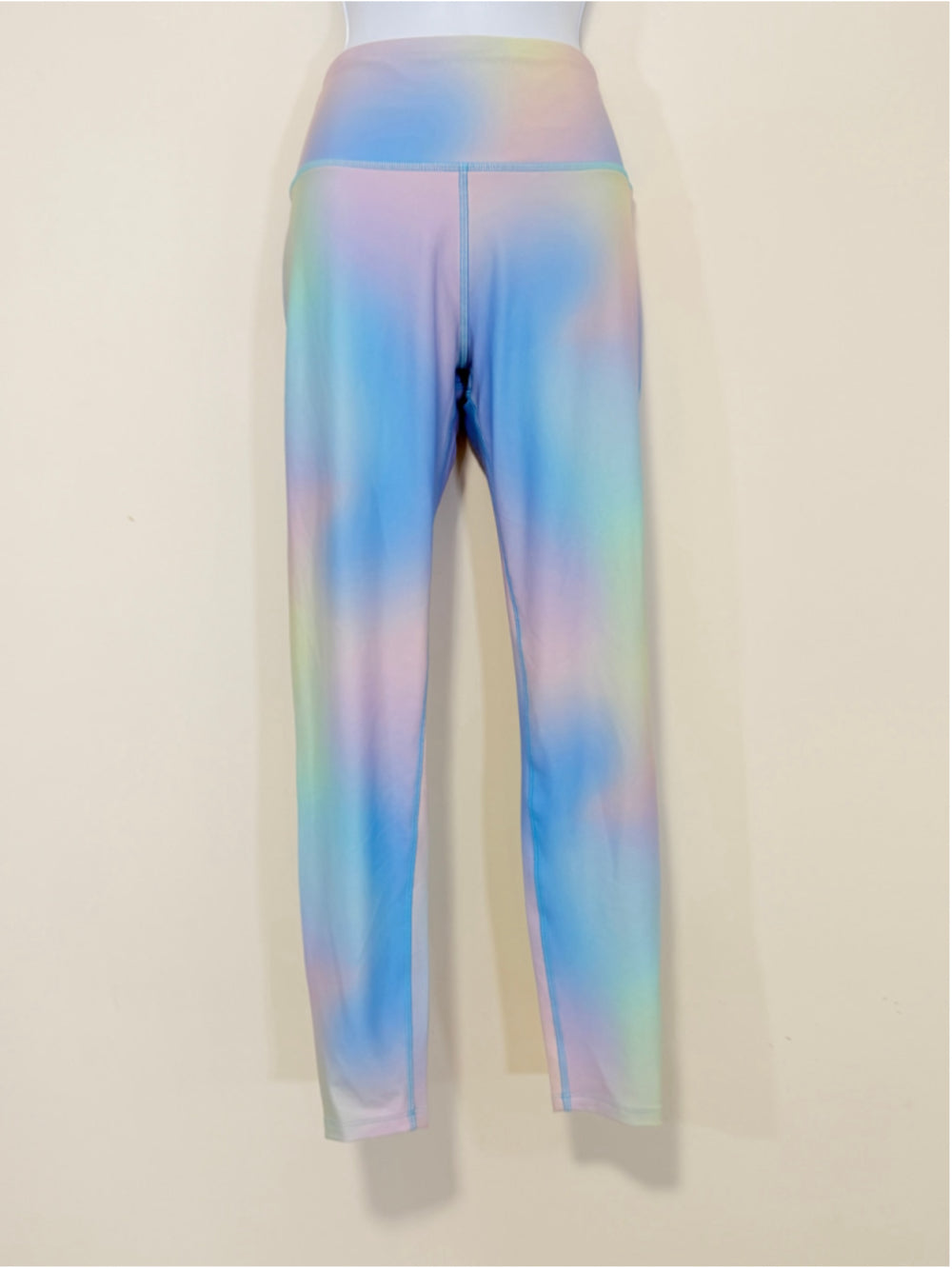 Reebok Women's Medium Blue Lux Bold High Rise Tie Dye Printed Leggings NWT