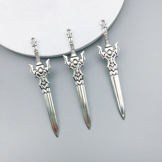 Warlord’s Greatsword Alloy Pendant Charm for Jewelry, Crafts & Cosplay NWT