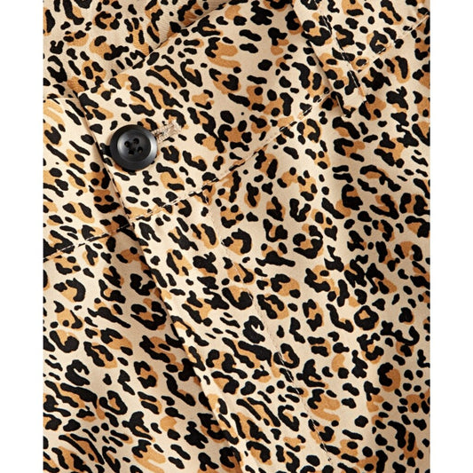 On 34th Women's Medium Beige Leopard Animal Printed Wide-Leg Pants NWT