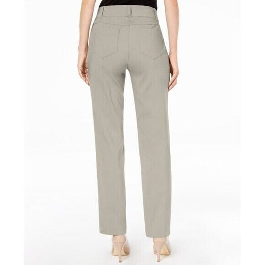 JM Collection Petite Tummy-Control Curvy Fit Light Beige Dress Pants NWT