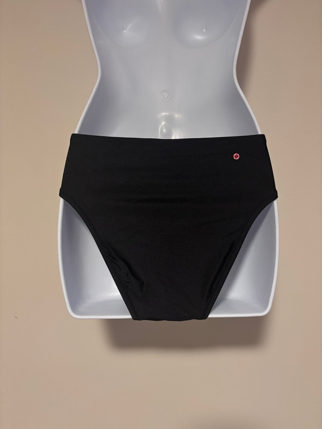 Red Carter Women's Extra Small Black Beaded High Waist Bikini Bottom NWT