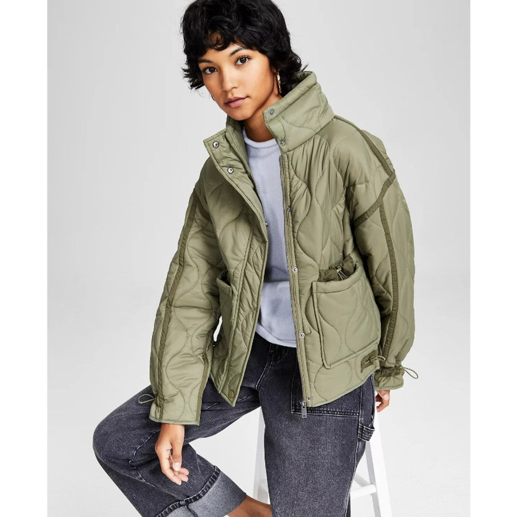 And Now This Women's Size XL Quilted Jacket in Olive Green NWT