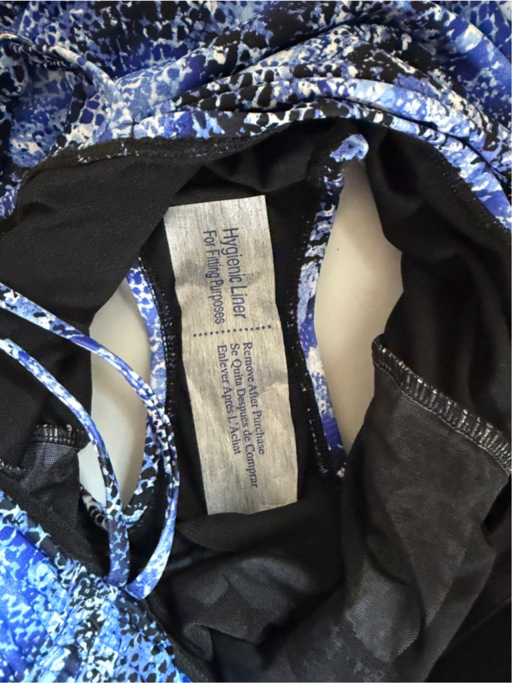 Swim Solutions Size 14 Blue Shirred Snakeskin-Print One-Piece Swimsuit NWT