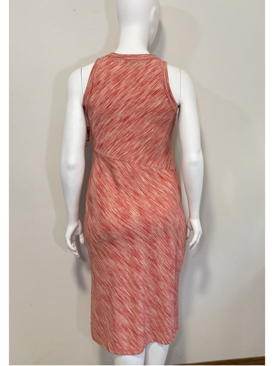 INC International Concepts Size XL Orange Space-Dyed Ribbed Midi Dress NWT