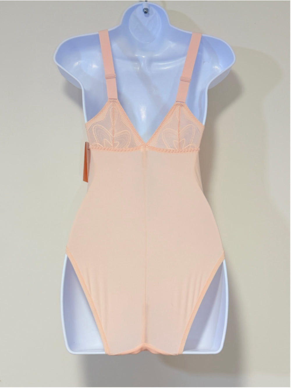 DKNY Women's Small Light Pink Lace Comfort Stretch Bodysuit NWT