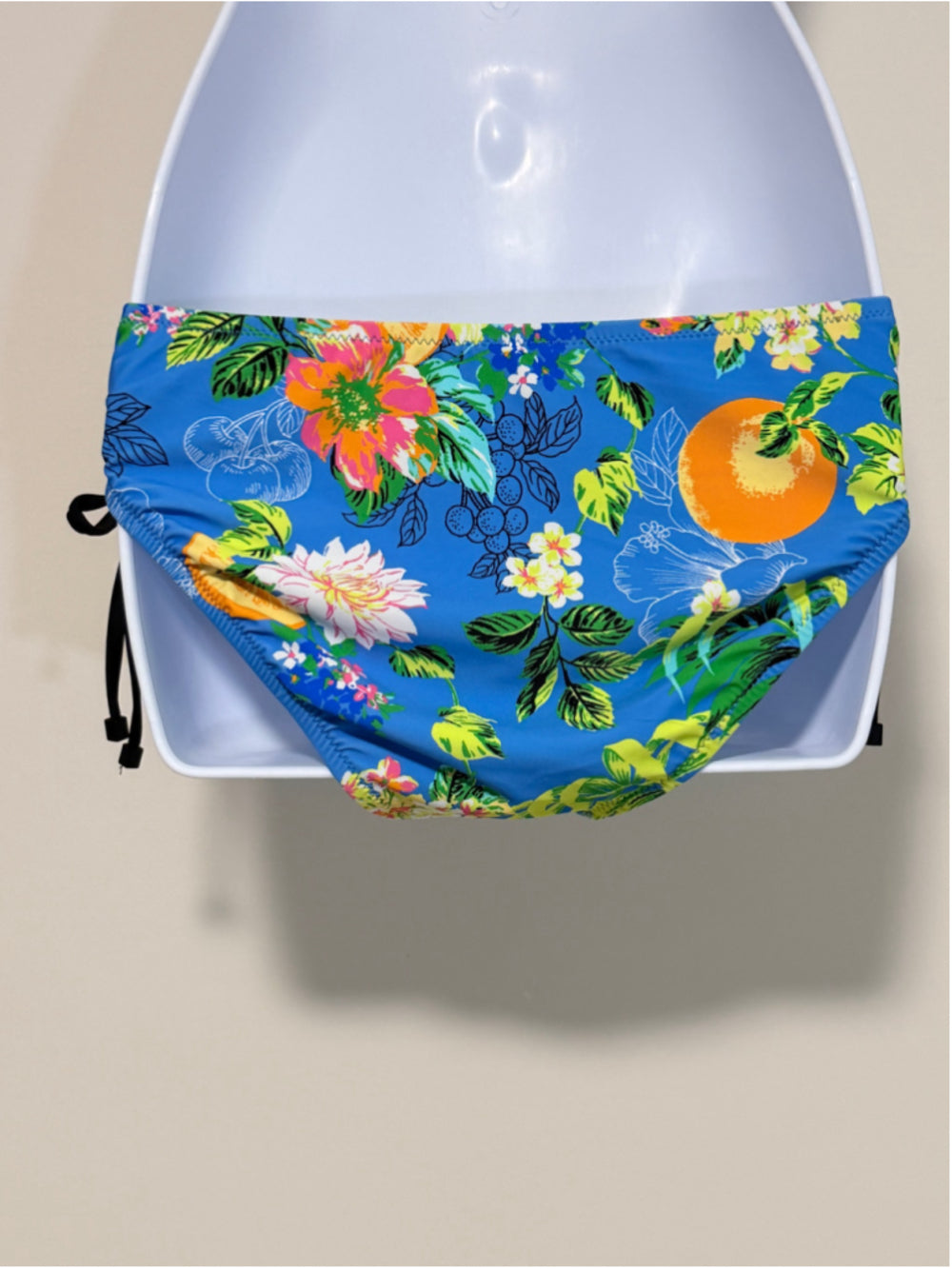 Bar III Women's Multi Tropical-Print Tie-Side Hipster Bikini Bottoms NWT