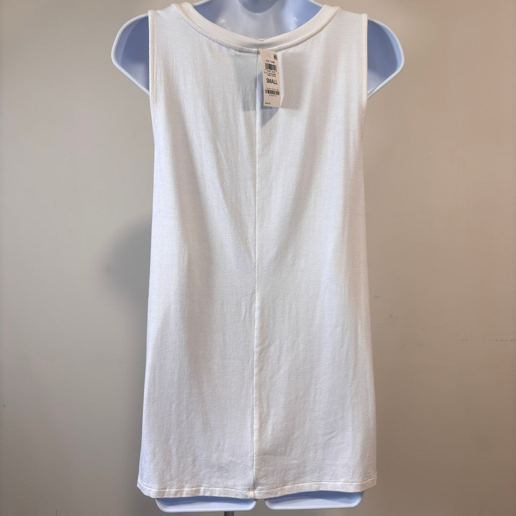 Style & Co Women's Size Small White Layering Crewneck Very Long Tank Top NWT