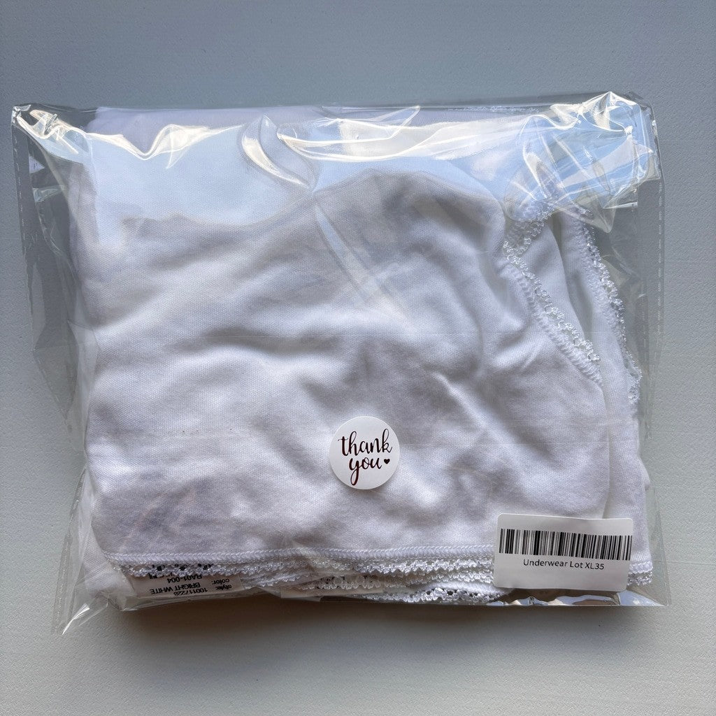 Charter Club Women's XL 100% Cotton 3 Pack of White Brief Underwear NWT XL35