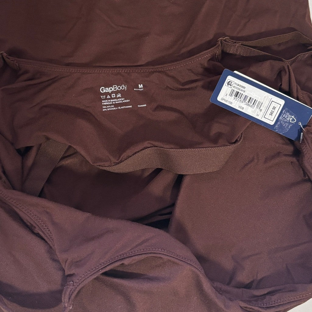 Gap GapBody Women's Dark Brown Super Stretch Shorty Bodysuit NWT