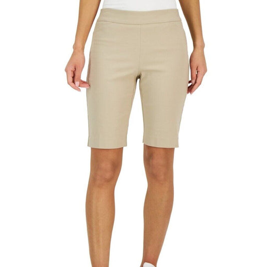 Charter Club Women's Size XL Petite Beige Pull-on Bermuda Casual Shorts NWT
