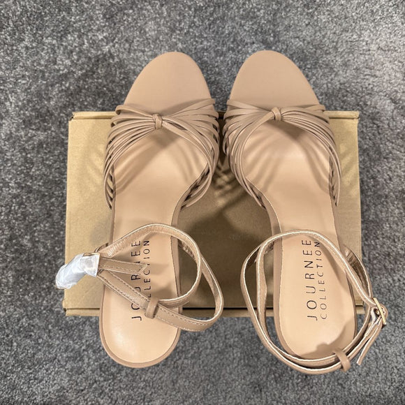 Journee Collection Women's 9.5 Beige Vanita Stiletto Heeled Dress Shoes NIB