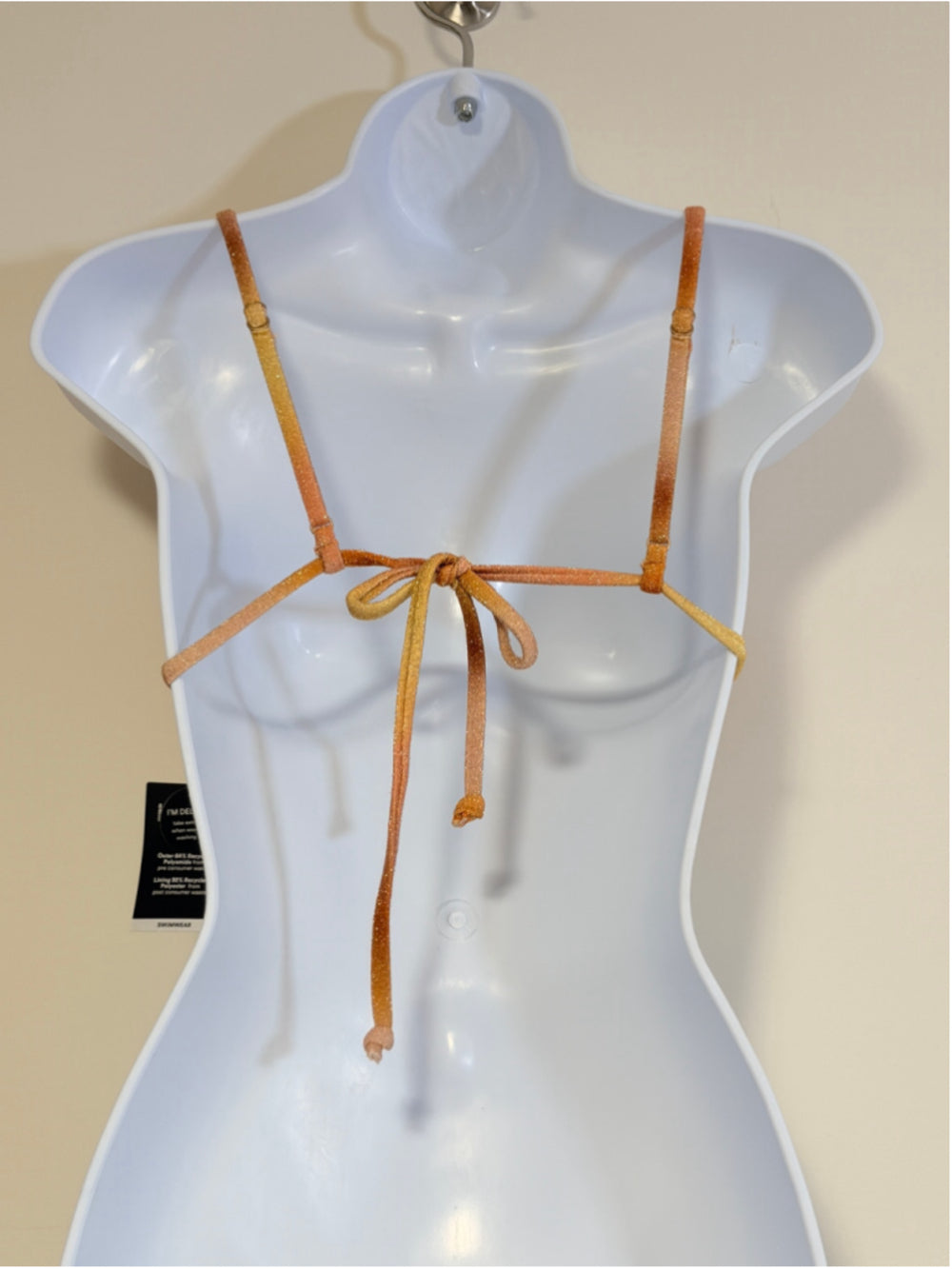COTTON ON Size Small Ombre Glitter Ombre Micro Slider Triangle Bikini Top NWT