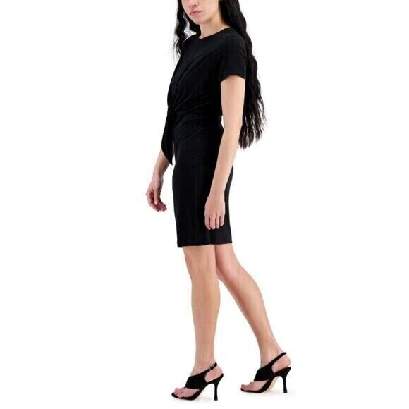 I.N.C. International Concepts Petite Black Knot-Front Dress NWT