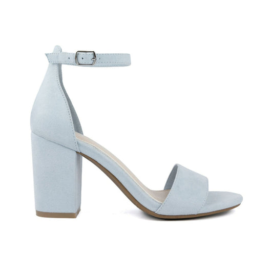 Sugar Women's 8.5 Light Blue Suede Chunky Heels Dress Shoes NWT
