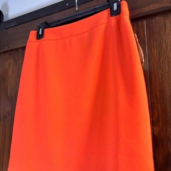 Bar III Women's Textured Crepe Orange Pencil Skirt NWT