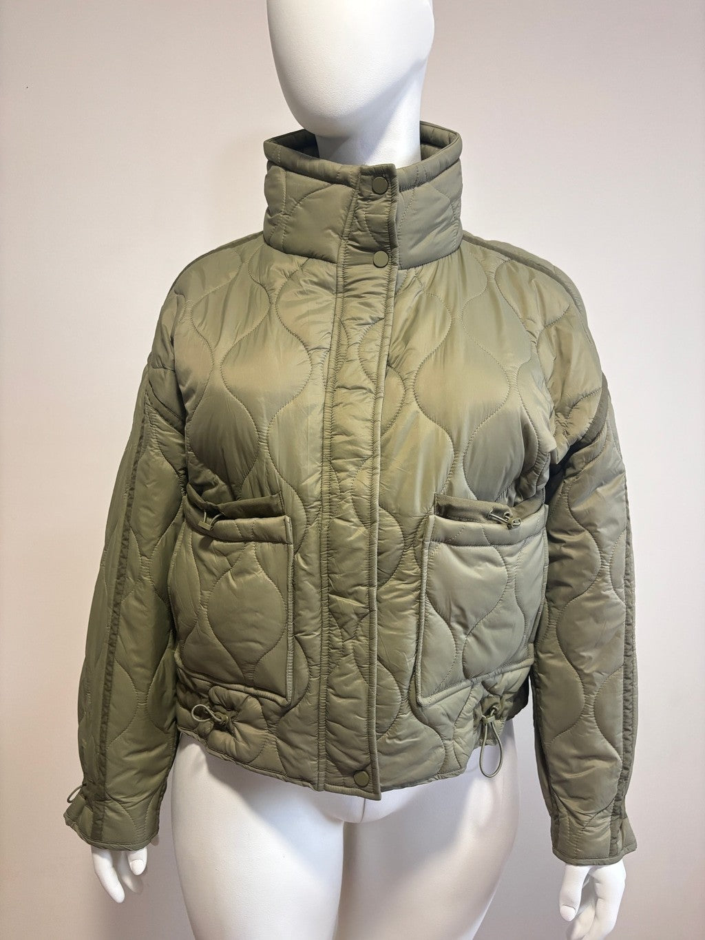 And Now This Women's Size XL Quilted Jacket in Olive Green NWT
