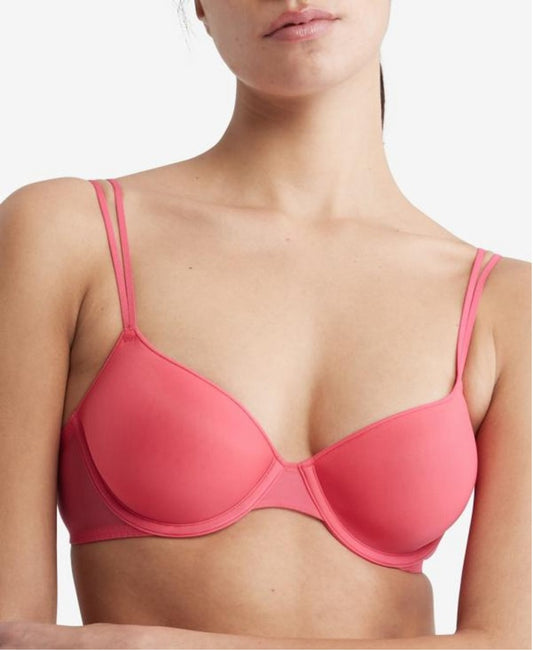 Calvin Klein Women's Size 32A Pink Sheer Marquisette Demi Bra NWT