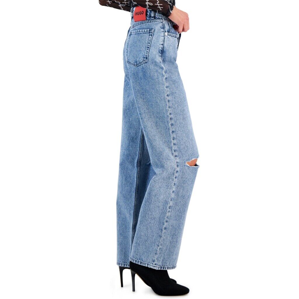 HUGO Boss Women's Size 25 Ripped Light-Wash High-Rise Denim Jeans NWT