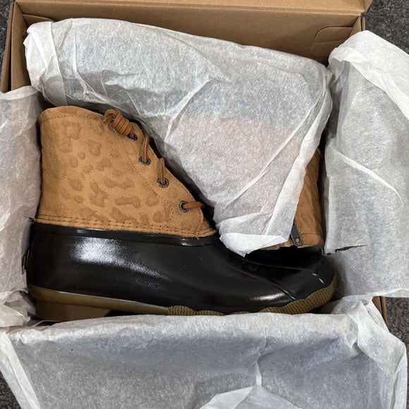 Sperry Women's 7 Beige Saltwater Waterproof Duck Boots NIB