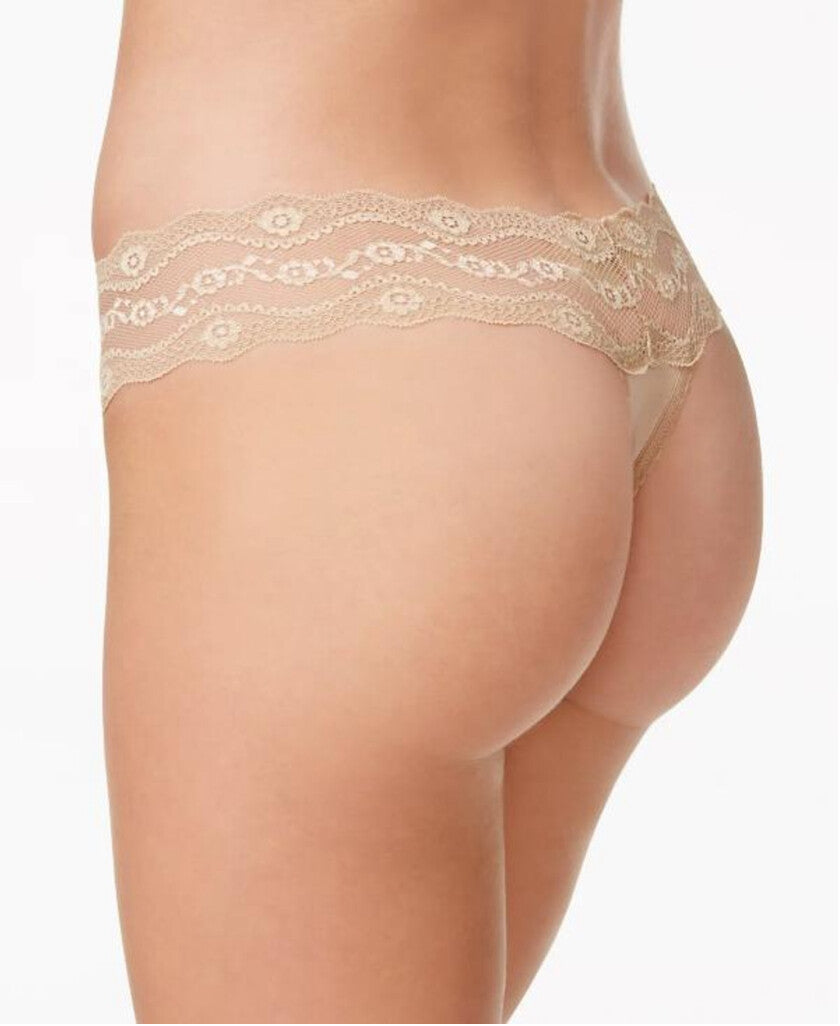B.tempt'd Women's Size Medium Set of 3 Lace-Waistband Thong Underwear NWT