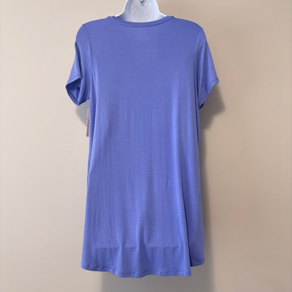 Hue Women's Size Medium Blue / Purple Soft Pajama Short-Sleeve Tee NWT