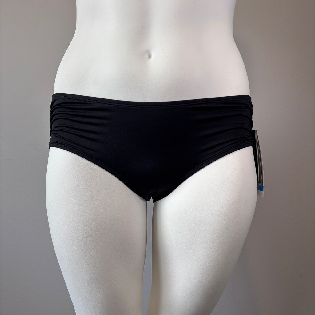 Coco Reef Women's Black Ruched Hipster Bikini Bottoms NWT