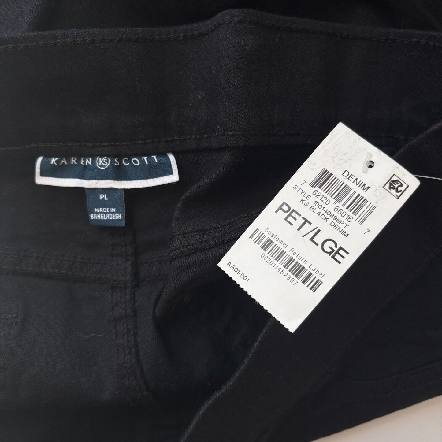 Karen Scott Women's Petite Black Pull-On and Stretchy Pants NWT