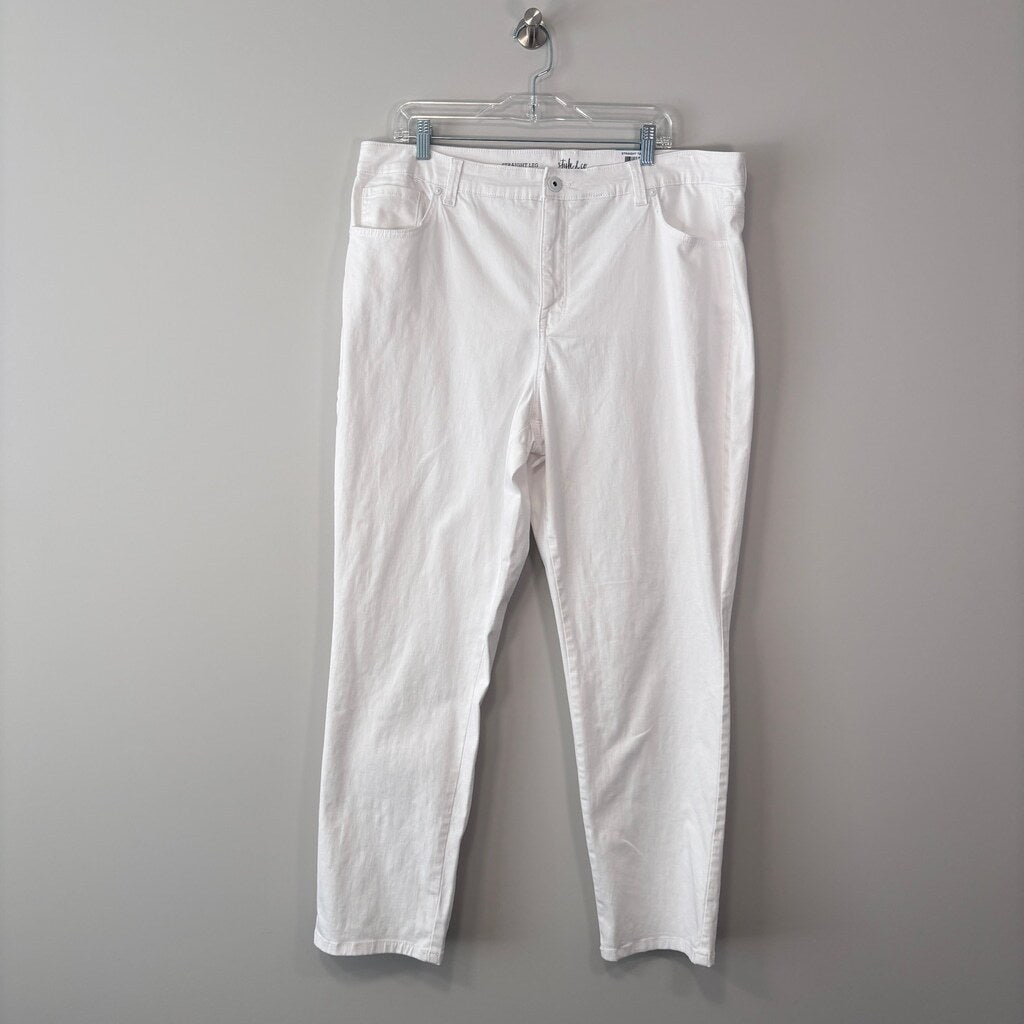 Style & Co. Women's Plus Size 20W White High Rise Straight Leg Jeans NWT
