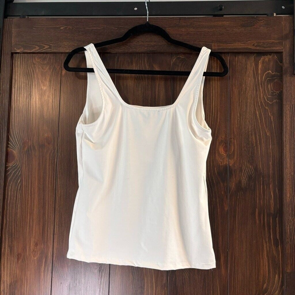 INC International Concepts Women's XL White Square Neck Tank Top NWT