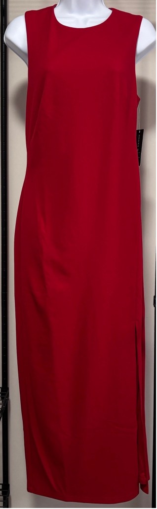 Donna Morgan Size 10 Red Side-Slit Cutout Midi Formal Party Dress NWT