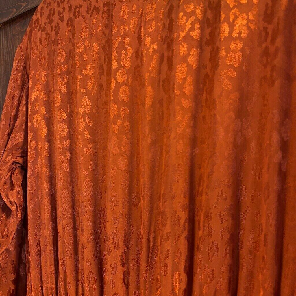 On 34Th Plus Size Animal-Print Jacquard Orange Jumpsuit NWT