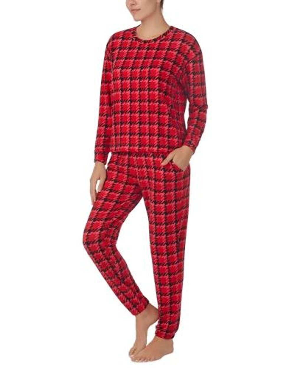 Sanctuary Woman's Large Bright Red 2-Pc. Long-Sleeve Jogger Pajamas Set NWT
