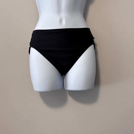 Nautica Women's Size 6 Solid Black Designer Bikini Bottoms NWT