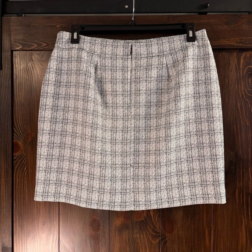 Bar III Women's Size 14 Black and White Tweed Formal Pencil Skirt NWT