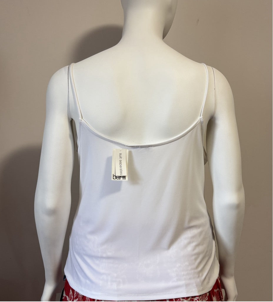 Bar III Women's XXL White Ruched Spaghetti Strap Camisole Tank Top NWT