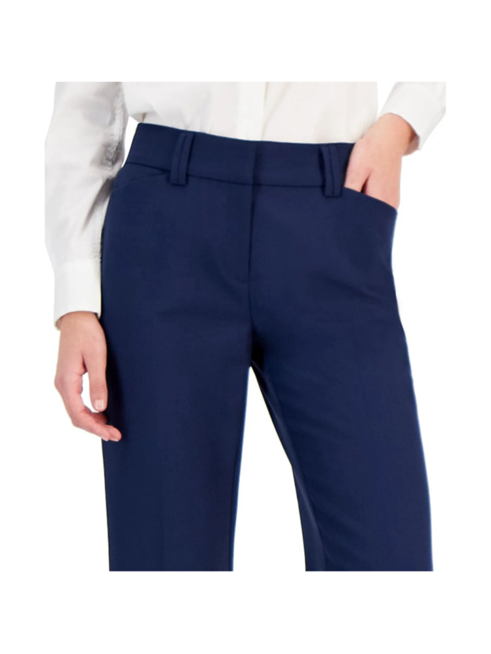 INC International Concepts Size 8 Navy Boot Cut Mid-Rise Dress Pants NWT
