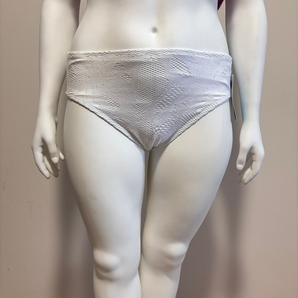 Coco Reef Women's Crochet High Leg High Waist Bikini Swim Bottom NWT