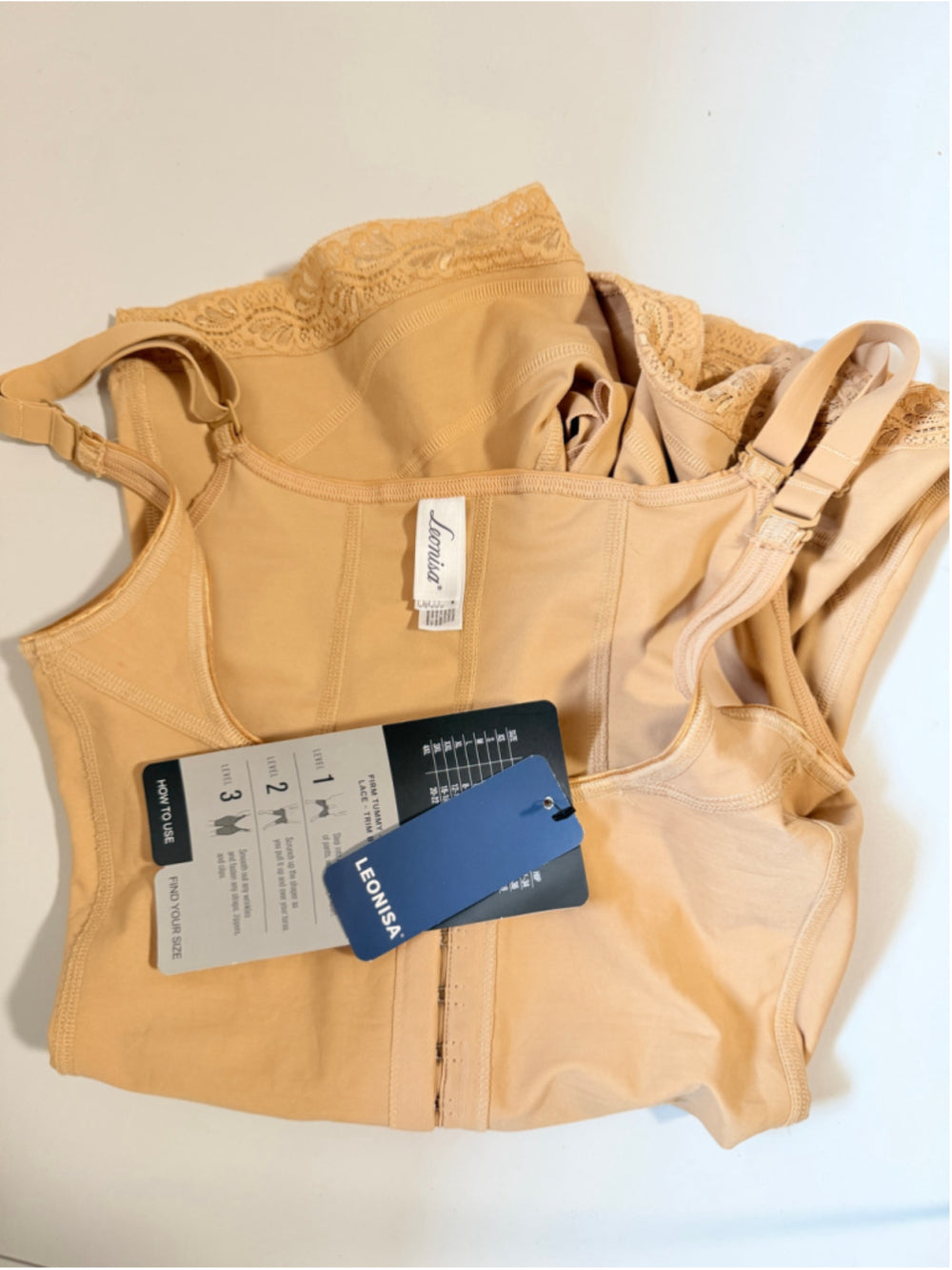 Leonisa Size Small (A) Beige Firm Compression Bottom Body Shaper Shapewear NWT