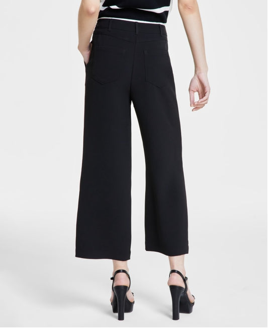 Karl Lagerfeld Paris Women's 8 Black Button-Front Ankle Dress Pants NWT