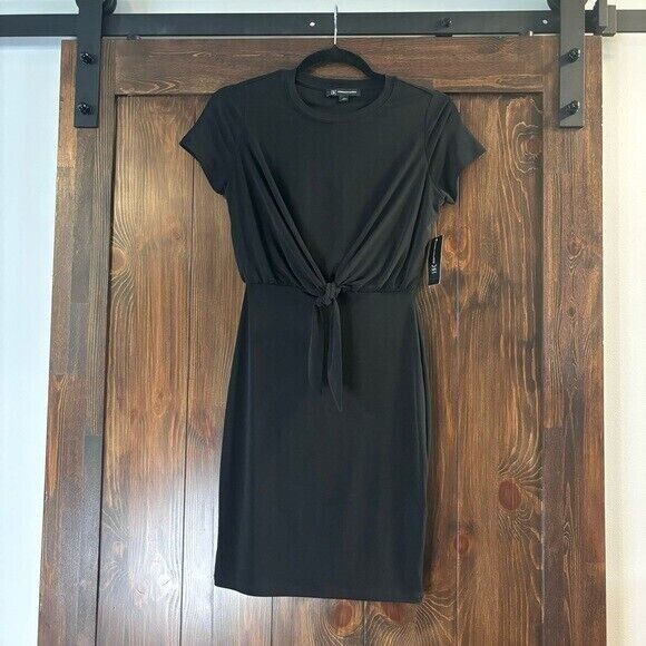 I.N.C. International Concepts Petite Black Knot-Front Dress NWT