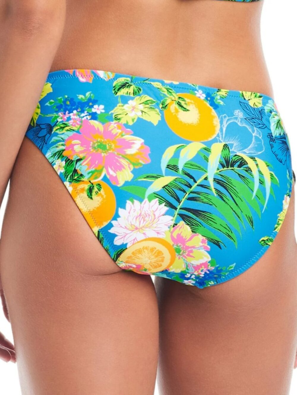Bar III Women's Multi Tropical-Print Tie-Side Hipster Bikini Bottoms NWT